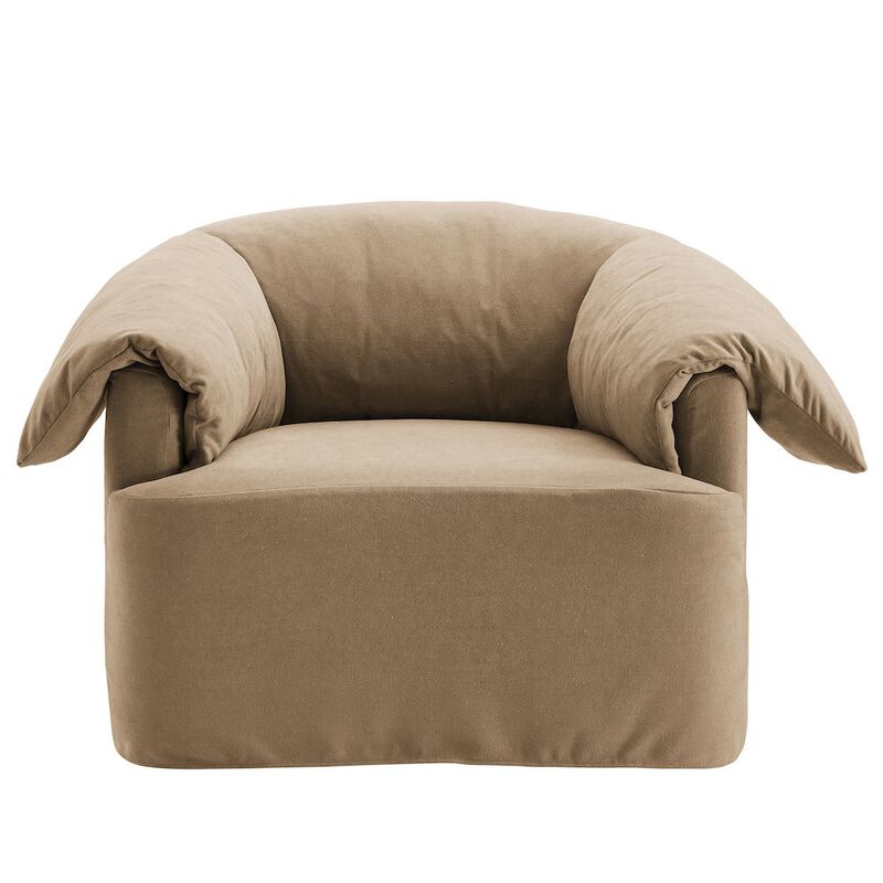 Lark Slipcovered Fabric Oversized Armchair image number 5