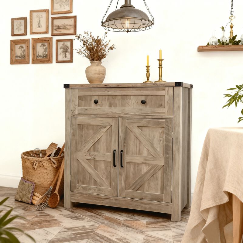 Luxba Farmhouse Sideboard Buffet Storage Cabinet image number 4