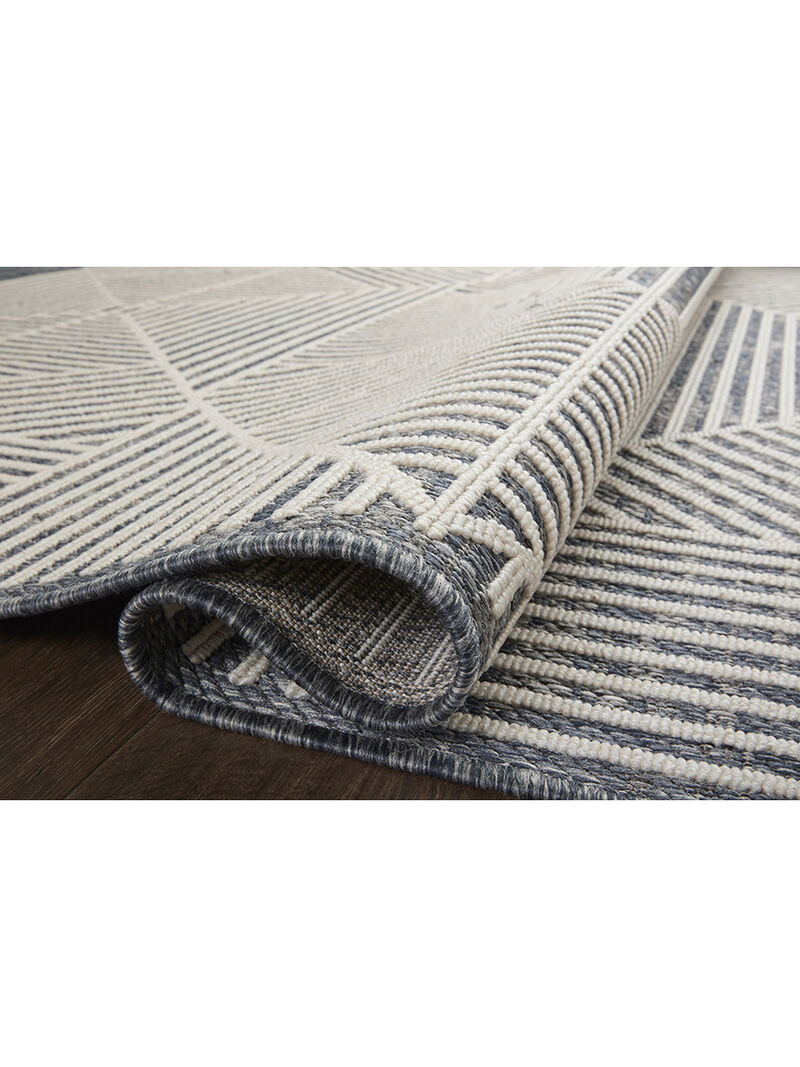 Rainier RAI03 Denim/Ivory 3'11" x 5'11" Rug