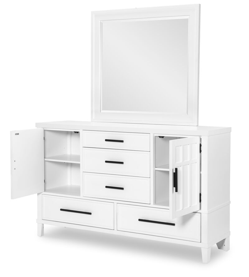 Hudson White Dresser & Mirror image number 2