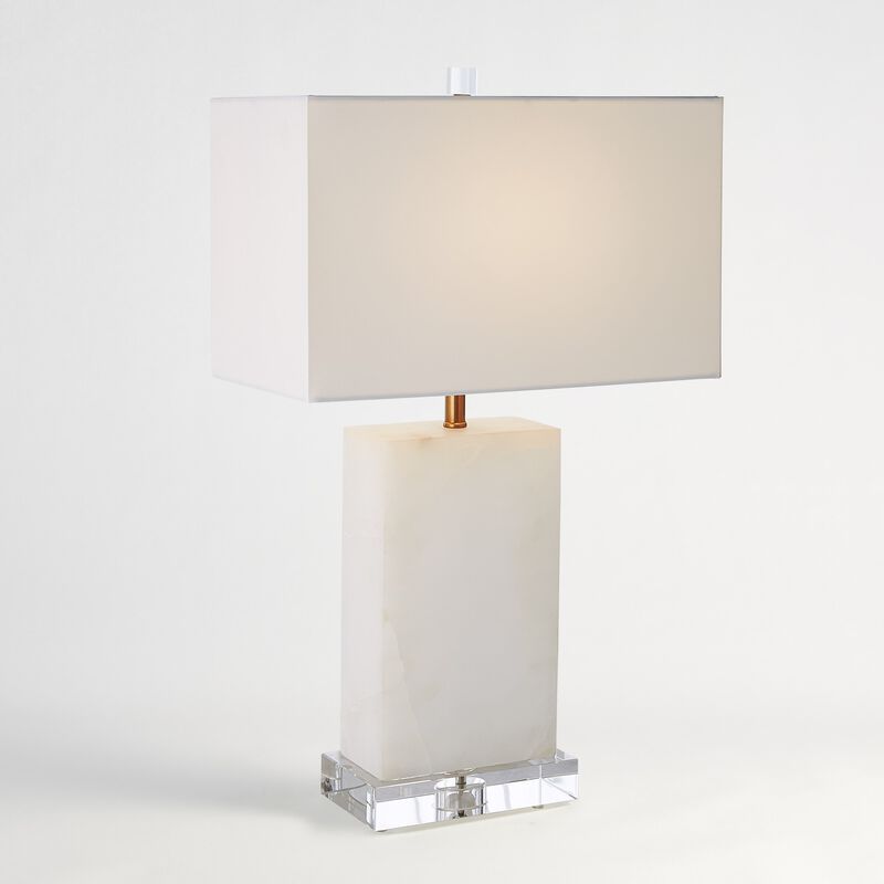 Alabaster Rectangular Table Lamp