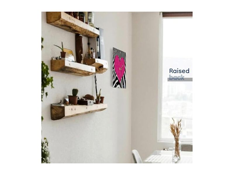 Punk Rockabilly Zebra Animal Stripe Pink Wall Clock 13 Inch Home Decor image number 3