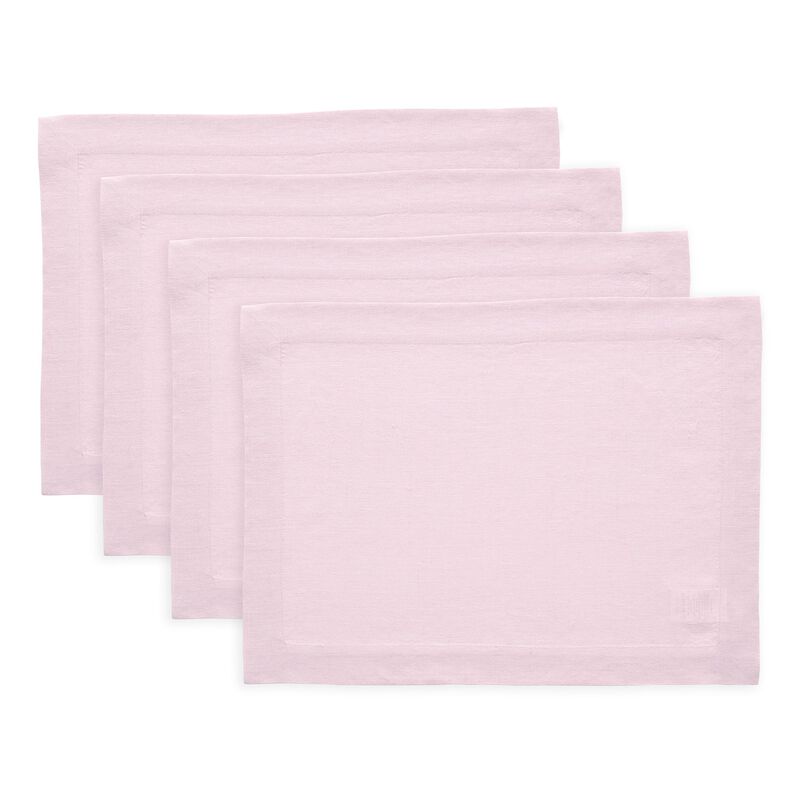 Solino Home 100% Pure Linen Placemats 14 x 19 Inch Set of 4 - Sonoma