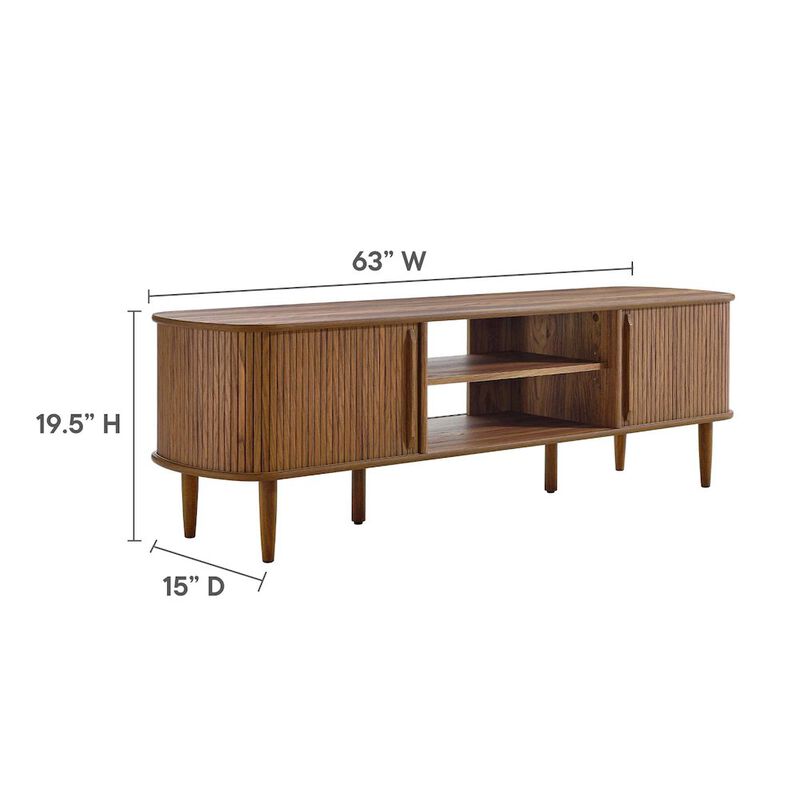 Modway EEI-6795-OAK Contour Wood, Oak, 63" TV Stand image number 2