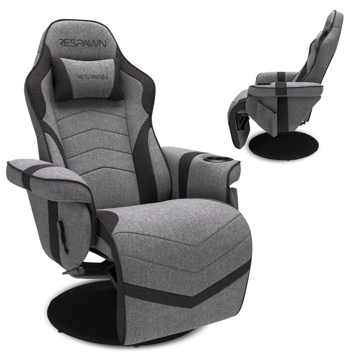 RESPAWN 900 Console Gaming Recliner with Footrest and Lumbar Support - Comfortable Ergonomic Gaming Chair with Headrest, No Wheels, Reclining, Heavy Duty, Racing Style Video Game Chairs