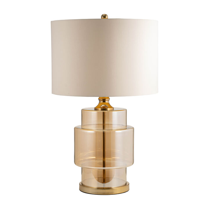 Glass, 30" Lustered Table Lamp