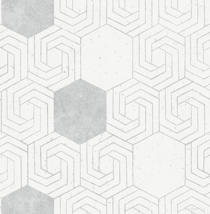 Momentum Off White Geometric Wallpaper