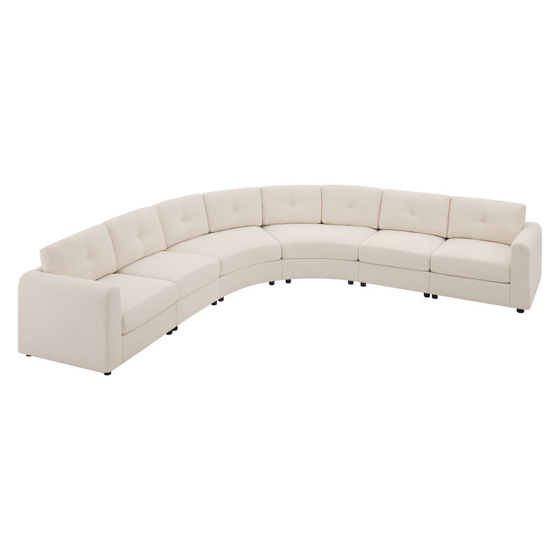 Merax Curved Modular Sectional Sofa with Customizable Layout, High-Resilience Foam & Pocket Spring Seats image number 0
