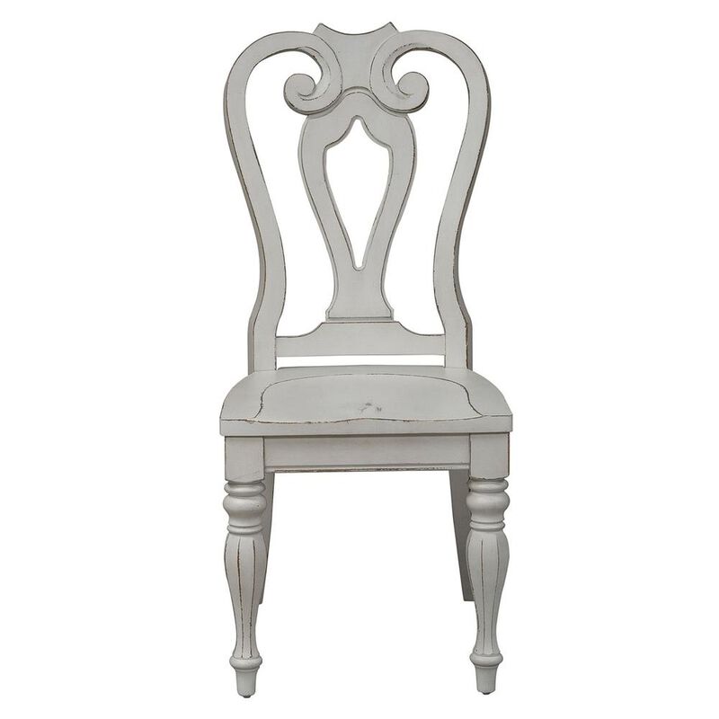 Liberty Furniture Magnolia Manor Splat Back Side Chair (RTA) in Antique White image number 1