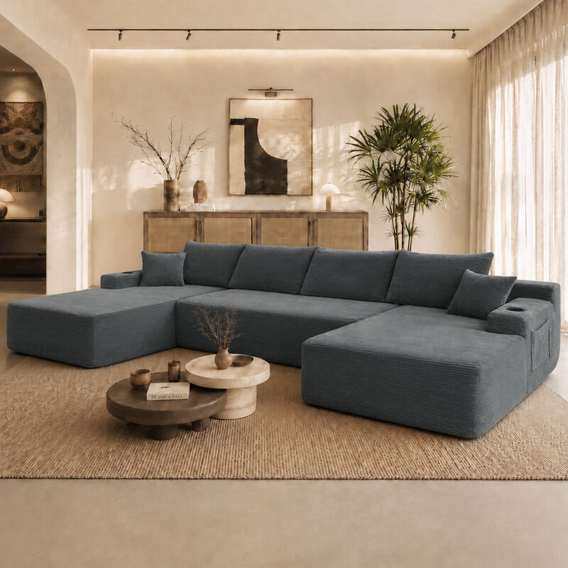 Mernri 126" Cloud Sectional Sofa image number 2