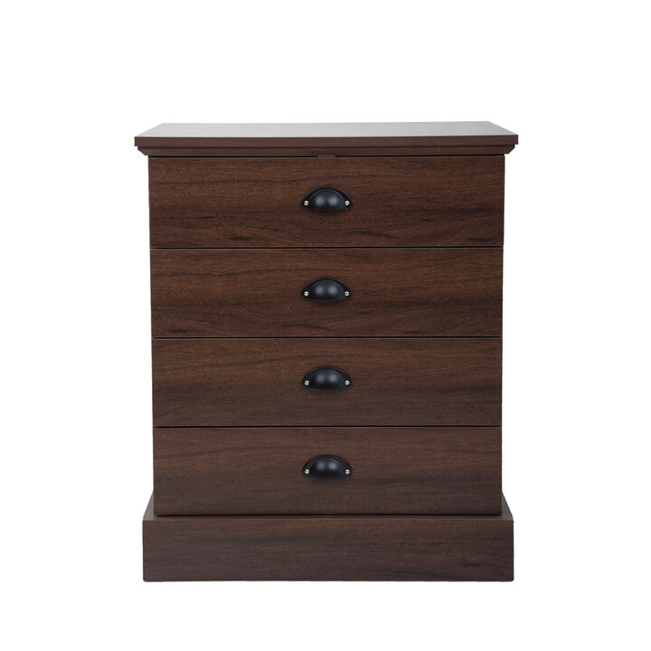 4-Drawer Wood Nightstand