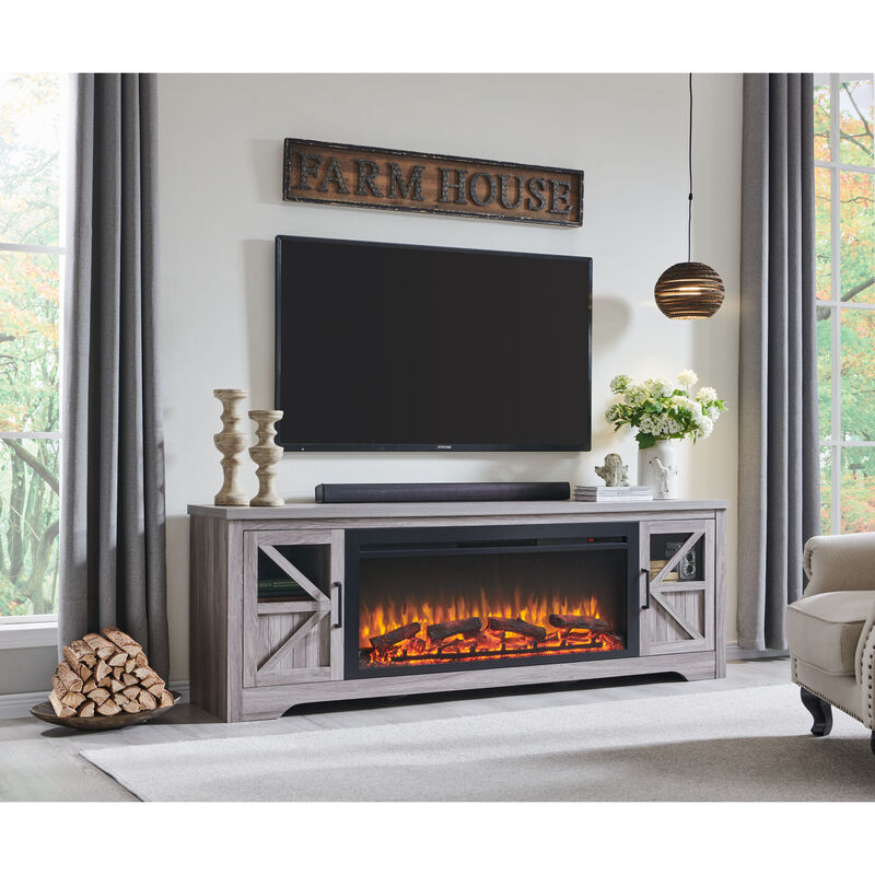 Streamdale 75'' Fireplace TV Stand for TVs up to 80'',with 44'' Electric Fireplace image number 8