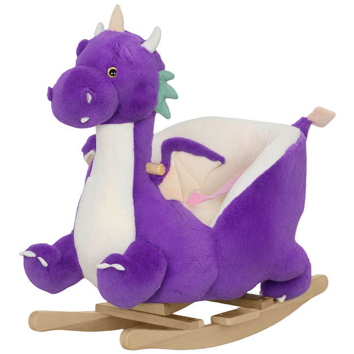 BreeBe Toddler Dragon Rocking Ride-On with Safety Belt