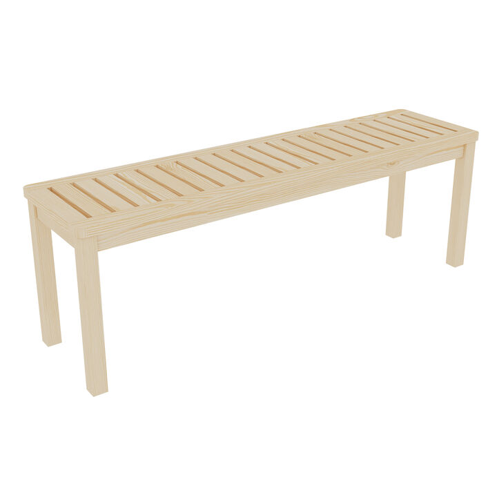 Durelf Outdoor Solid Wood Bench