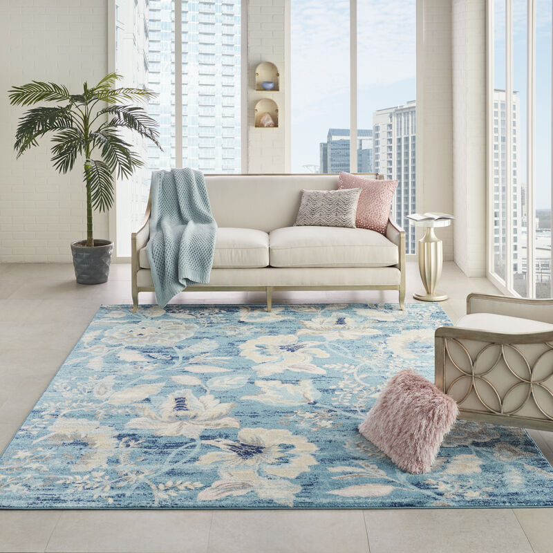 Tranquil TRA02 Turquoise 8'10" x 11'10" Rug