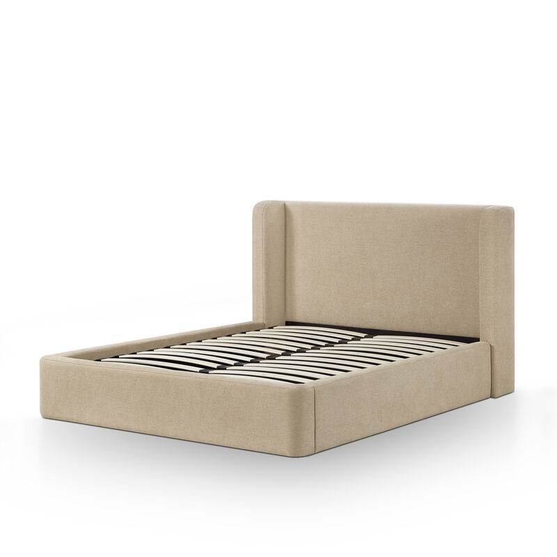 Harmony Tan Performance Chenille Queen Bed image number 5