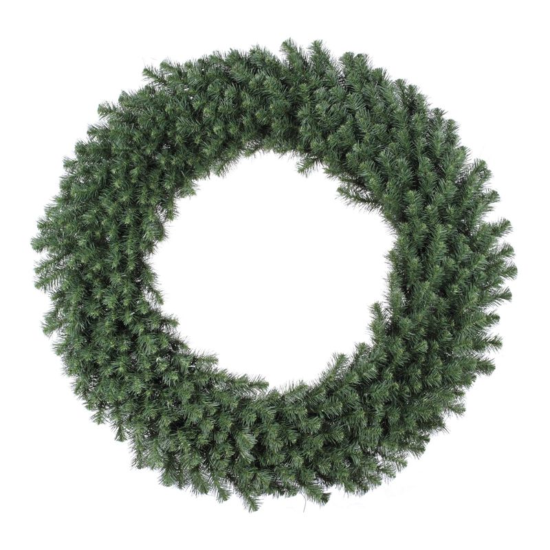 Vickerman 48" Unlit Douglas Fir Artificial Christmas Wreath with 480 PVC Tips - Outdoor Christmas Wreath - Traditional Green PVC Tips - Customize with Lights, Ornaments, Ribbons - 48" Diameter image number 0