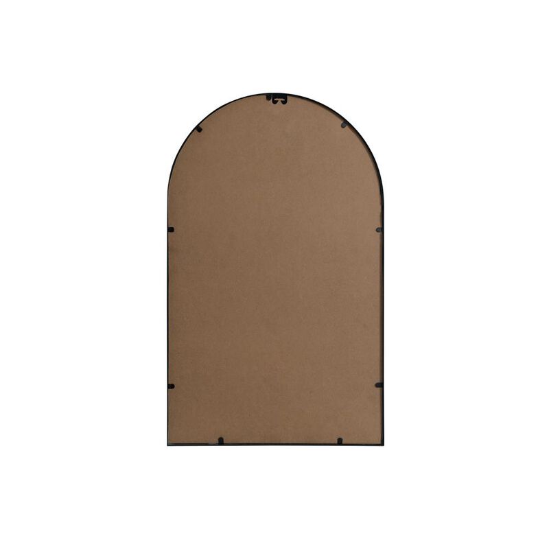 Elegant Decor Metal Frame Arch Mirror 22x36 Inch in Black