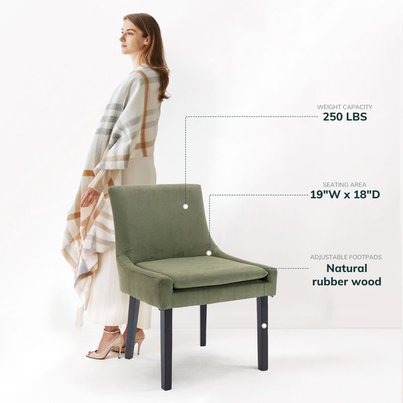 COLAMY MAIRA Transitional Neutral Dining Chair-Dark Grey Set of 2 image number 7