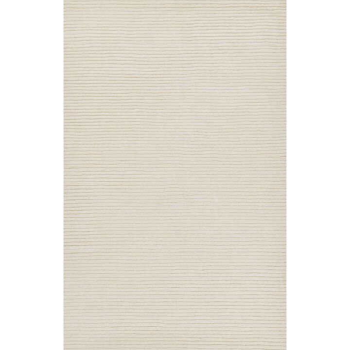 Momeni Asher Collection Indoor White Area Rug, 5'0 x 8'0 Sized Mat for Living Room, Bedroom, Hallways, and Home Office