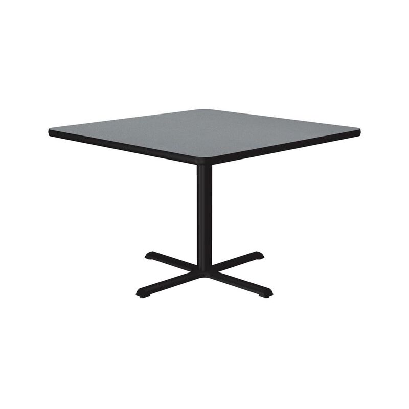 Correll Table Height Thermal Fused Laminate Caf&eacute; and Breakroom Table 36x36, SQUARE GRAY GRANITE BLACK