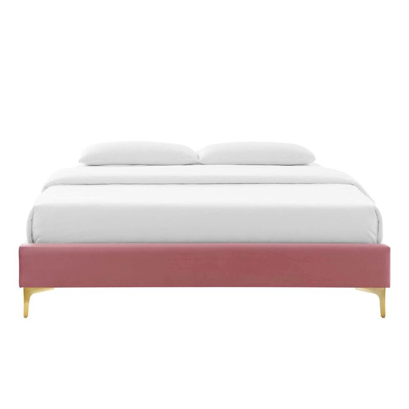 Sutton Performance Velvet Queen Bed Frame image number 3