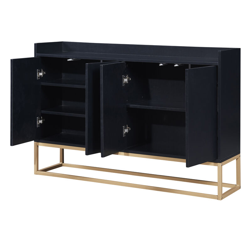 Whisen Modern Sideboard Elegant Buffet Cabinet with Large Storage Space - Navy