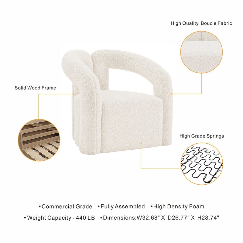 Darian Cream Accent Chairs (Set of 2)