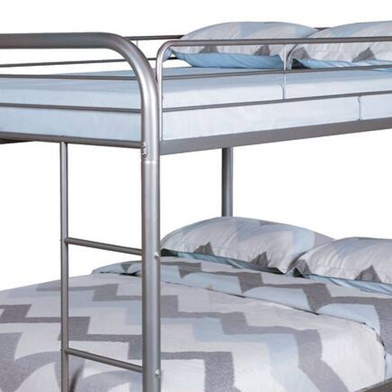 Fegy Bunk Bed with Ladder and Rails, Metal Frame image number 2
