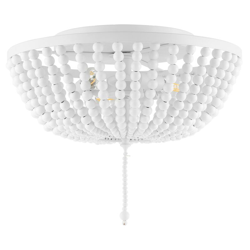 Allison Wood Beaded/Metal LED Flush Mount