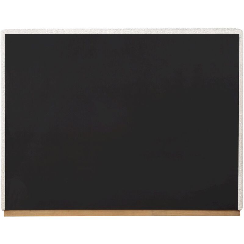 Meridian Furniture Monaco Cream Boucle Fabric Full Bed