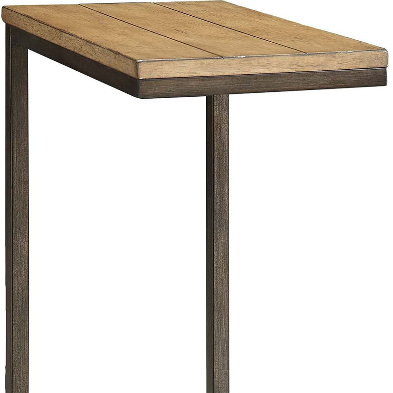 Rustic Solid Wood Rectangular Side Table, Functional Table for Sofa or Bedside