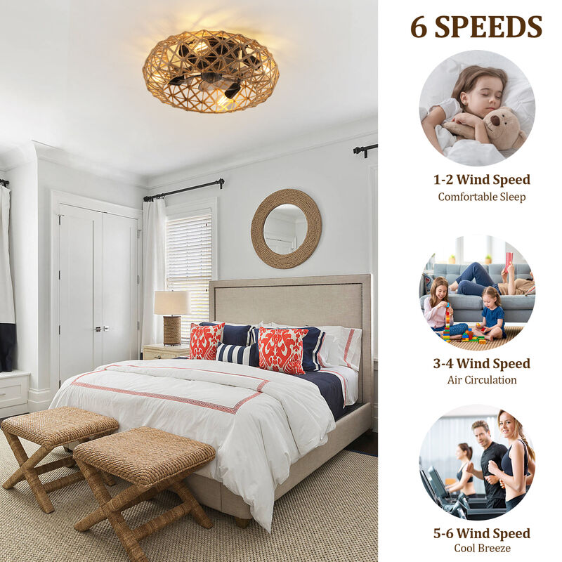 ELEMENT ACE Ceiling Mounted Dimmable Fan Light Strip with Reversible DC Motor, 7 Blades, 4 Bulb Capacity, Remote & App Control, Adjustable Color Temperature & 6 Speed Settings image number 7