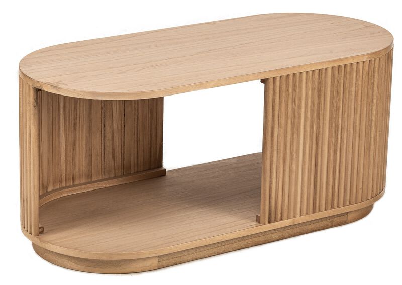 Wooden coffee table with storage