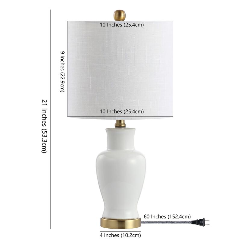 Chi Ceramic/Iron Modern Classic LED Table Lamp