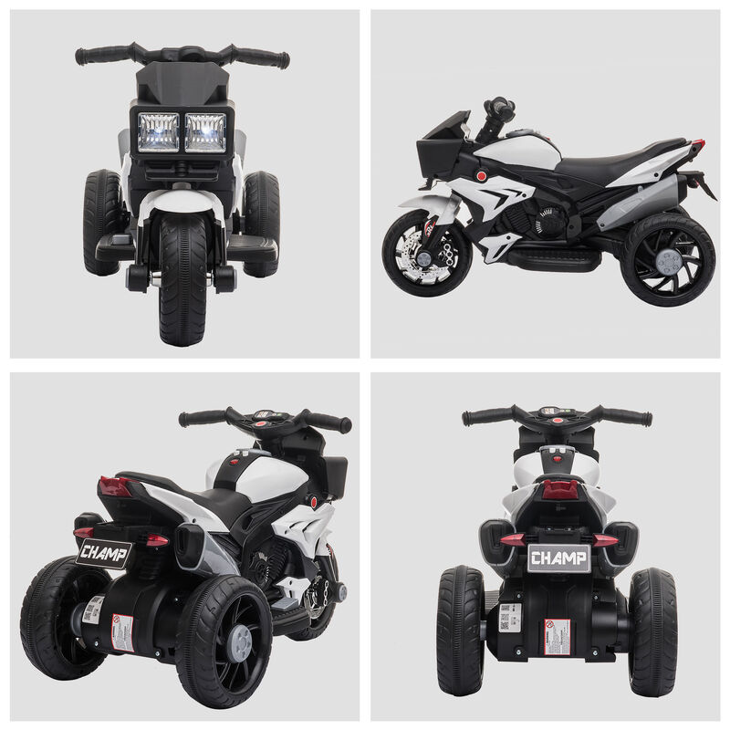BreeBe 6V Kids Motorcycle Toddler Ride-on Toy, High-Traction Battery-Operated Mini Electric Motorbike with Forward/Reverse Switch, Music, Headlights, Horn image number 7