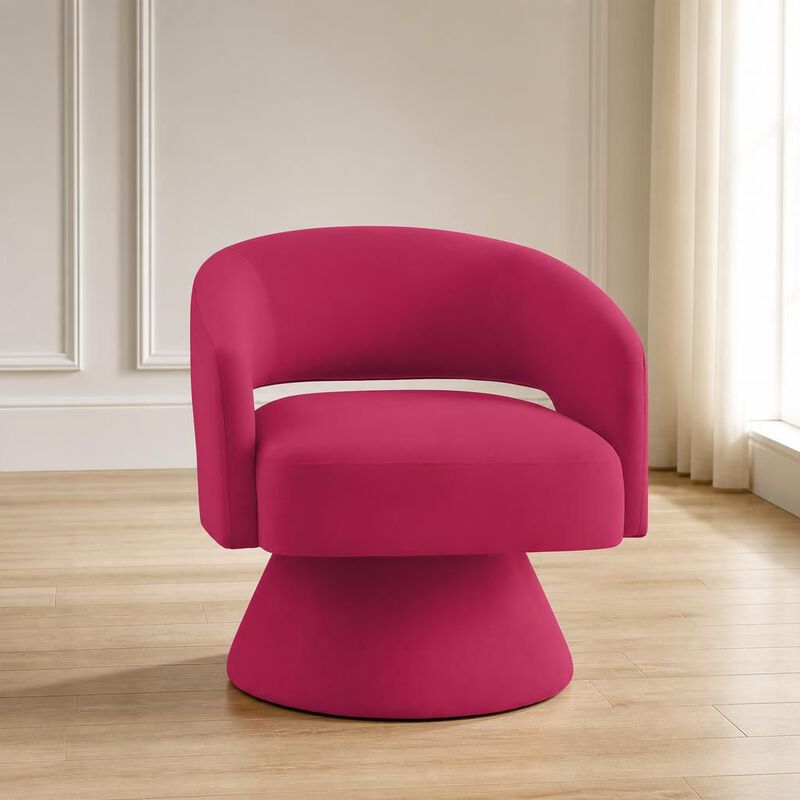 GOODSILO 360 Degree Swivel Upholstered Velvet Barrel Accent Armchair, Comfortable Seating for Living Room Bedroom Home Office image number 2