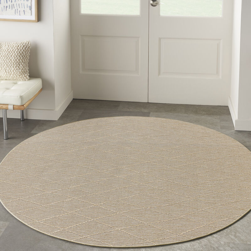 Washable Solutions WSL01 Natural 8' x Round Rug