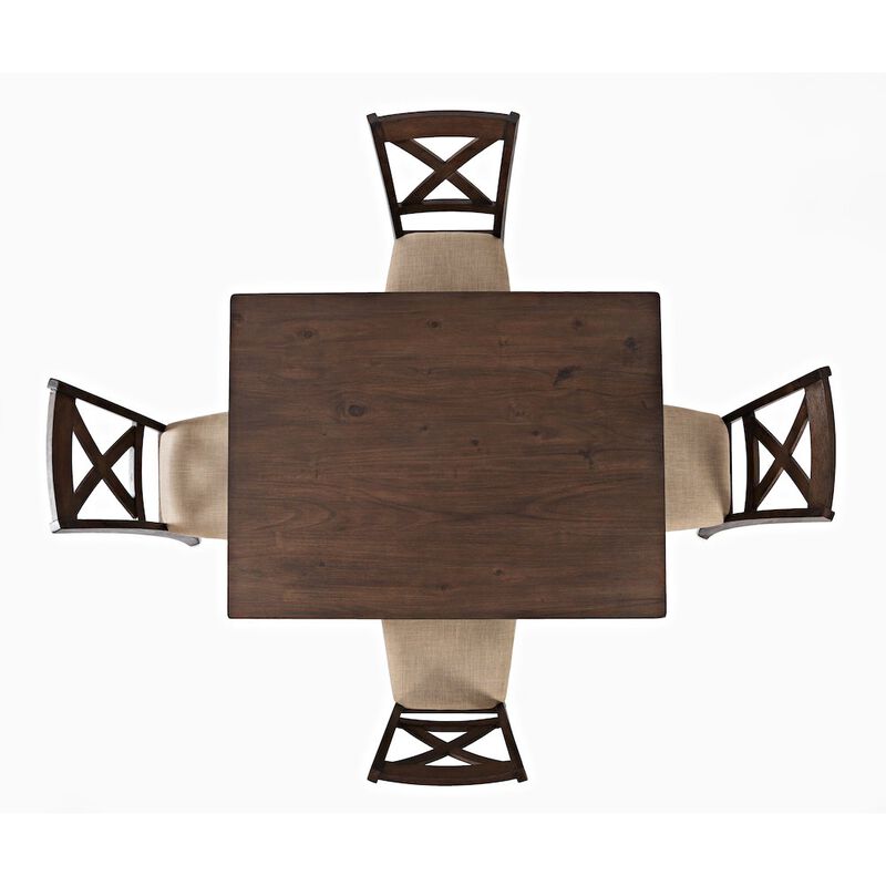 Jofran Walnut Creek 5 Piece Dining Set - Table with 4 Chairs