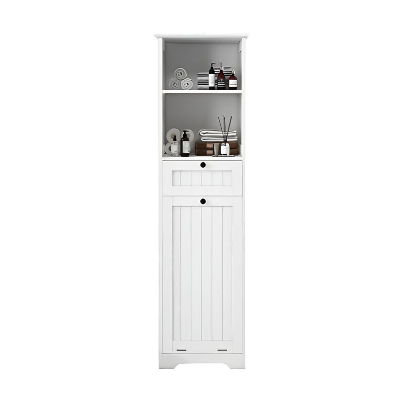 One-Compartment One-Drawer Tilt-Out Laundry Sorter Cabinet