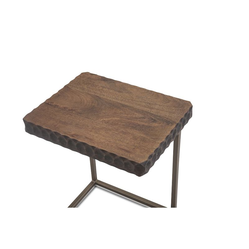World Interiors Vallarta Side Table in Mango Wood with Two Tone Finish image number 2