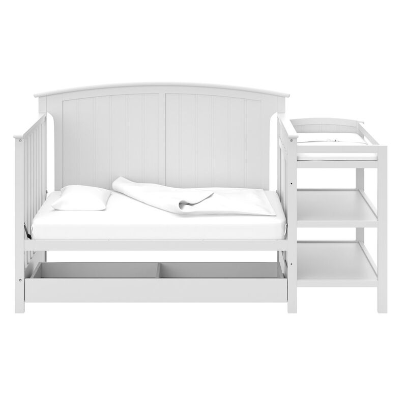 Steveston 5-in-1 Convertible Crib and Changer with Drawer - White image number 5