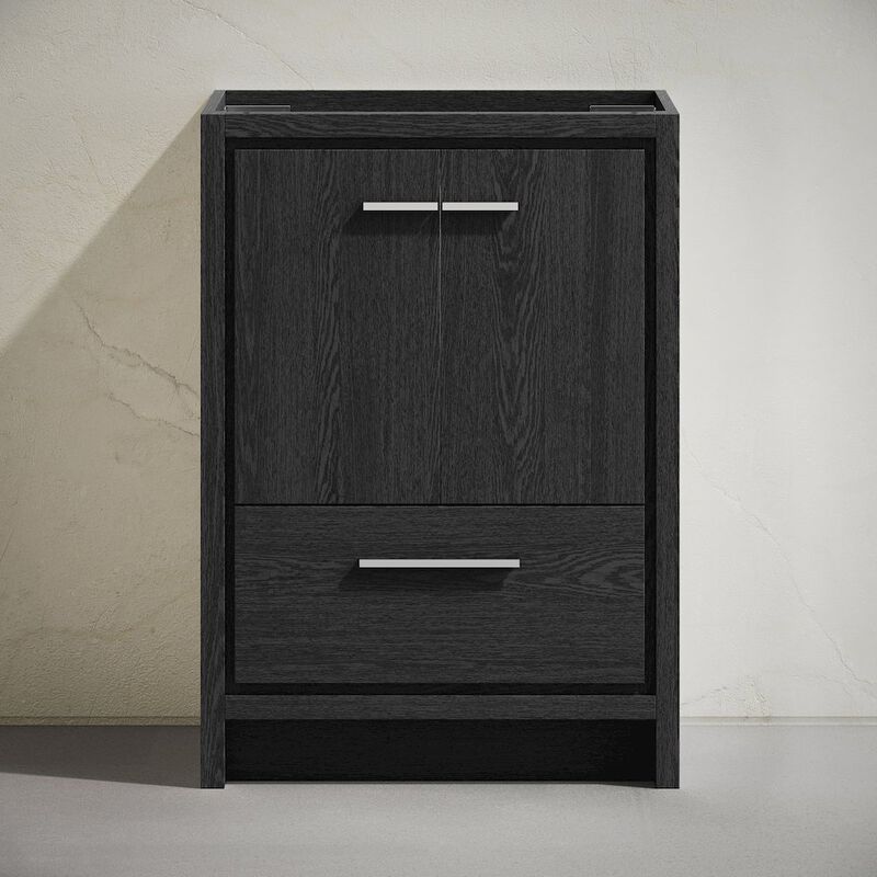 Virage 24" Freestanding Bathroom Vanity in Black Oak without Sink Top image number 4