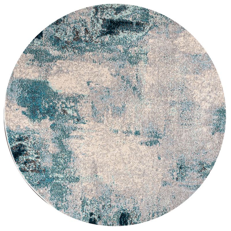 Contemporary Pop Modern Abstract Vintage Round Area Rug