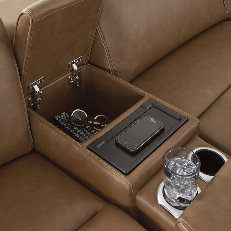 Rally-Up 6-Piece Dual Power Leather Reclining Modular Sectional with Console image number 3