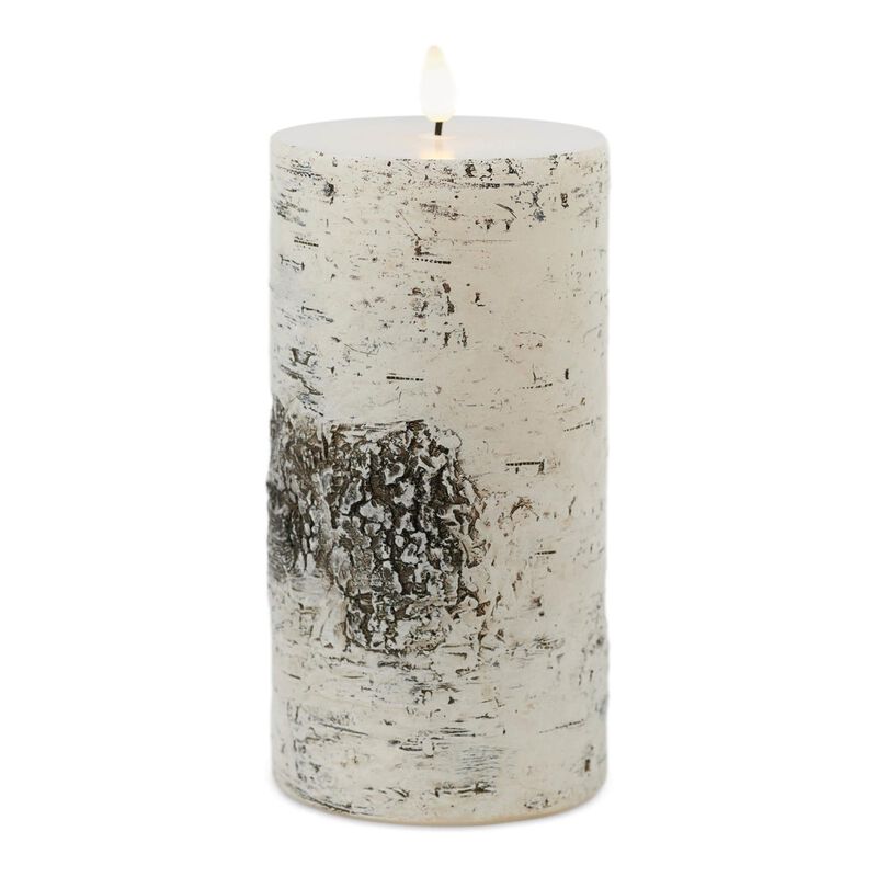 HomeRoots Set of Two Unscented Candle Flameless Pillar Candles image number 3