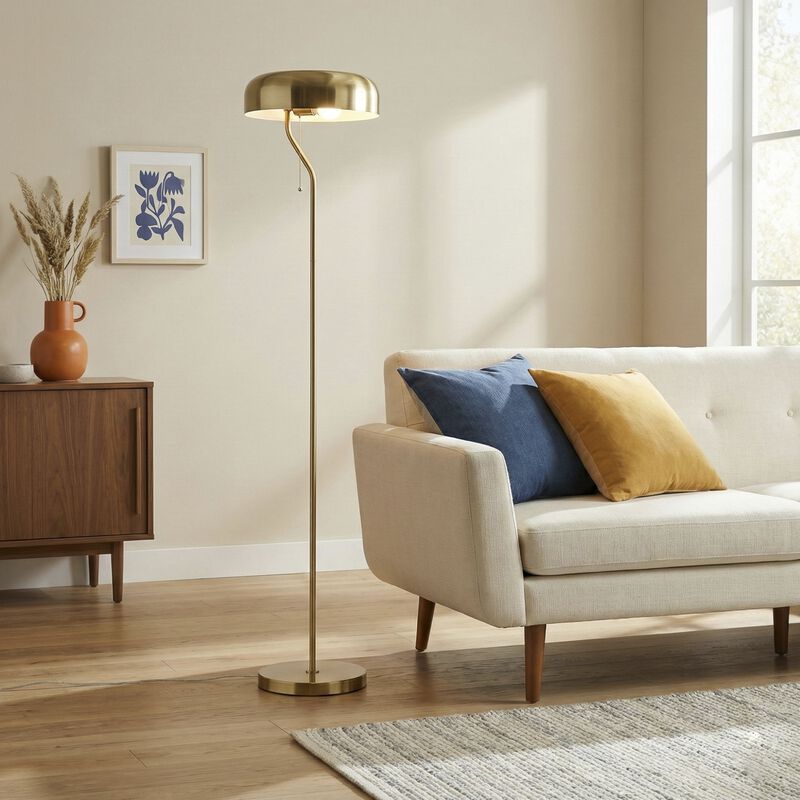 ELEMENT ACE Tall Corner Floor Lamp for Living Room, Bedroom, Office, Reading Nooks, Bedside Illumination, Slim Profile Space Saving Ambient Lighting Fixture image number 2