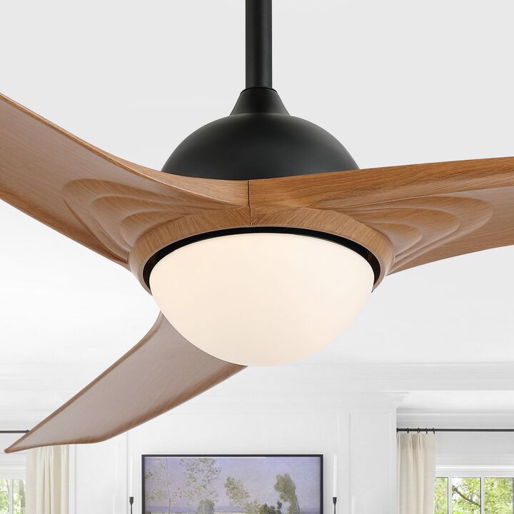 Sully Contemporary Industrial Iron/Plastic Integrated LED Ceiling Fan