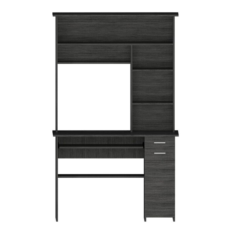Xalo 180 Compu Hutch Desk In Grey Oak