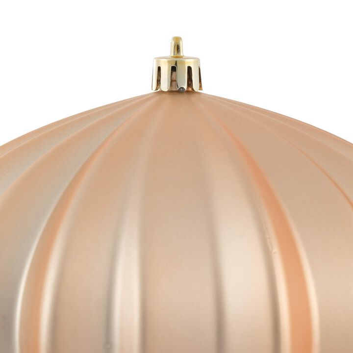 Vickerman 5.7" Cafe Latte Matte Onion Christmas Ornament, UV Treated, Set of 3